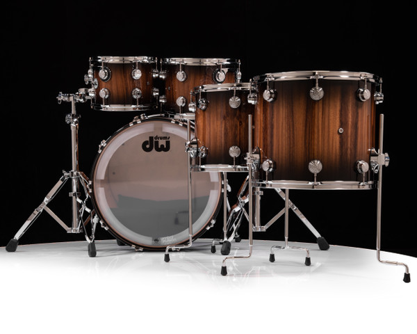 DW Collector's 5pc Maple SSC Kit - Candy Black Burst over Monkey Pod