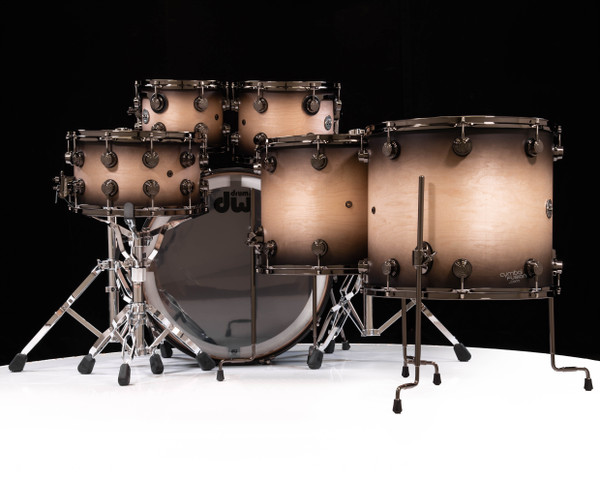 DW Collector's 6pc SSC Maple Kit - Natural to Ebony Satin Oil Burst