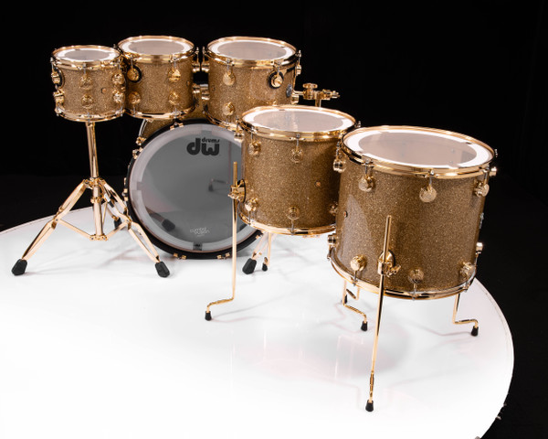 DW Collector's 6pc Maple SSC Kit - Gold Glass w/ Gold HW