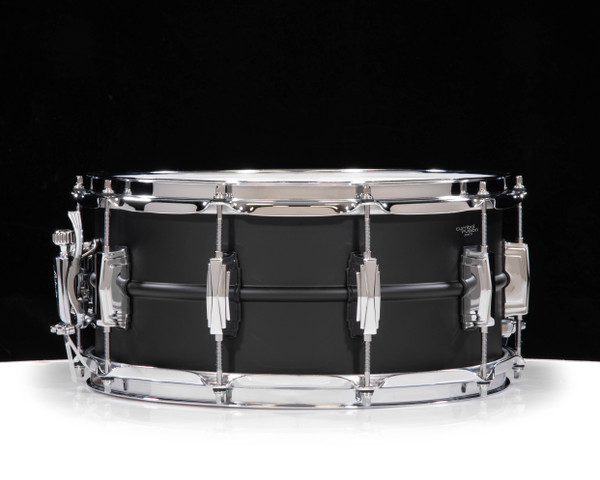 Ludwig LB4291 Stealth Brass 8x14 Flat Black Snare Drum