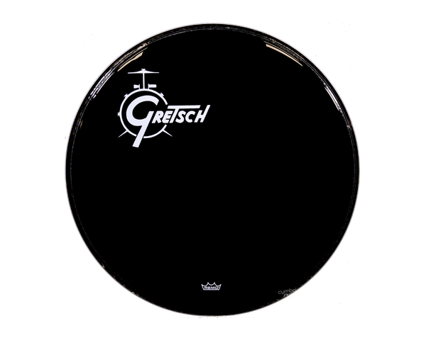 Gretsch Offset Logo Ebony 18" Bass Drum Head (GRDHEB18O)