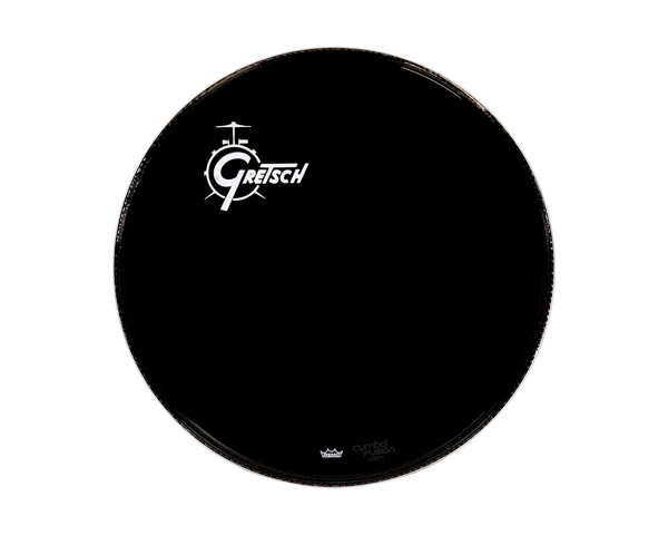 Gretsch Offset Logo Ebony 24" Bass Drum Head (GRDHEB24O)