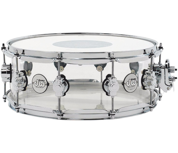 DW Acrylic Design Series Drum 6" x 14" Snare - Clear