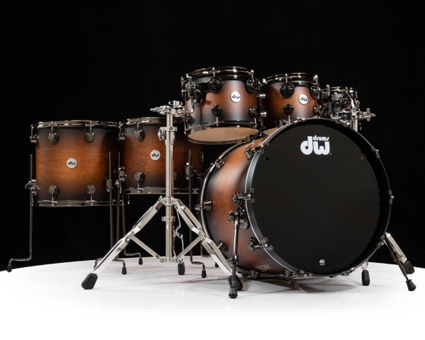 DW Collector's 6pc SSC Maple Kit - Honey to Ebony Satin Oil Burst (1331359)
