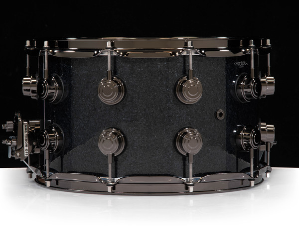DW Collector's 8x14 VLT Snare -Gun Metal Glass w/Black Nickel HW