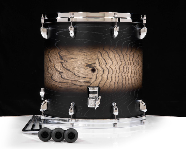 Tama Star Walnut 14x14 FT - Satin Black Japanese Sen Burst