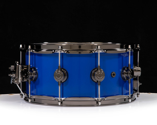 DW Collector's 6.5x14 Brass Snare Drum w/Black Nickel - Yama Blue