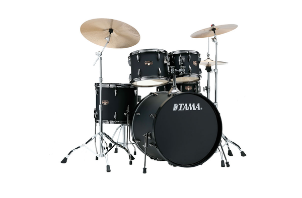 Tama Imperialstar 5pc Complete Drum Set w/cymbals and hardware - Blacked out Black