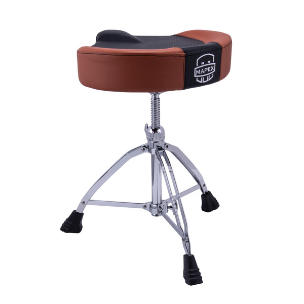 Mapex T865Ser Dbl Braced 3-Leg Red Cloth Saddle Cushion Throne