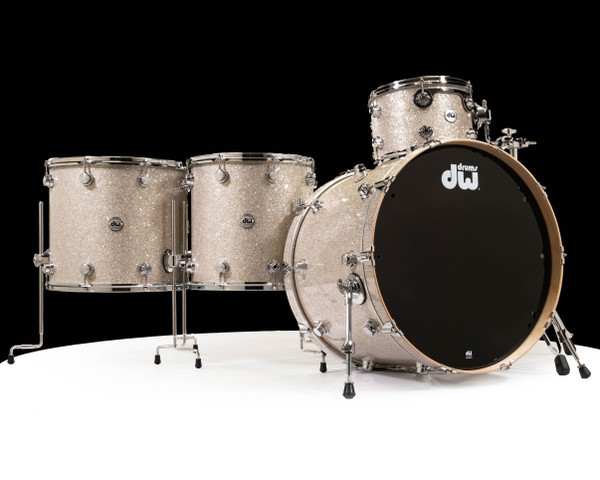 DW Collector's 4pc SSC Maple Shell Pack - Broken Glass w/Chrome HW (1355526)