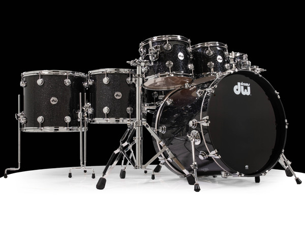 DW Collector's 7pc Maple Mahogany Shell Pack - Black ICe (1355507)