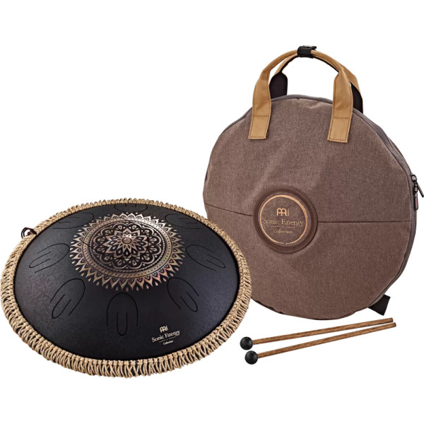 Meinl Sonic Energy Octave Steel Tongue Drum - D Kurd, Floral Design (OSTD1BKE)