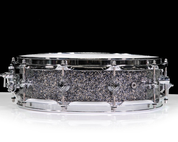 Used DW Collector's Maple Mahogany 4"x14" Snare Drum Black Galaxy