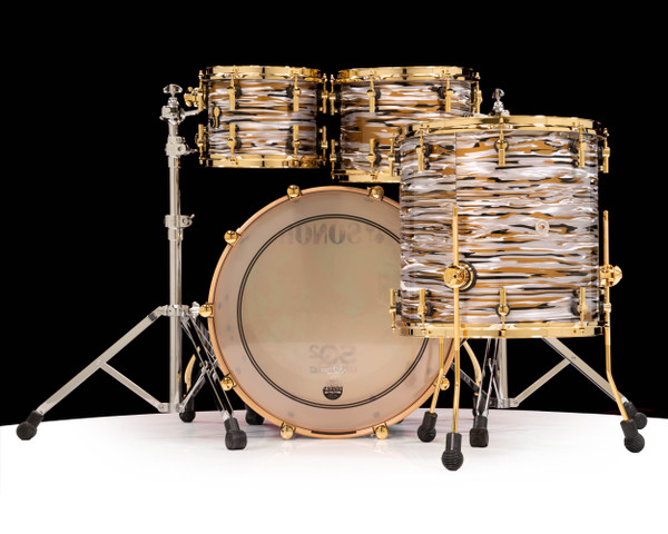 Sonor SQ2 4pc Medium Beech Kit - Gold Oyster w/Gold Hardware