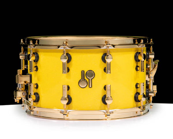 Sonor SQ2 14x8 Medium Maple Snare - Yellow Sparkle w/Gold Hardware (1045969-2YS)