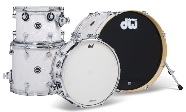DW Drums DWe 4-Piece Shell Pack- White Marine (DEKTFP04TAWM)