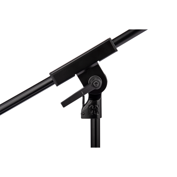 Hercules Low-Profile Round Base Microphone Stand w/ Telescopic Boom