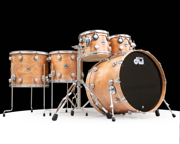 DW Collector's 6pc Pure Birch Kit - Natural Satin Oil w/Satin Chrome HW (1374088)