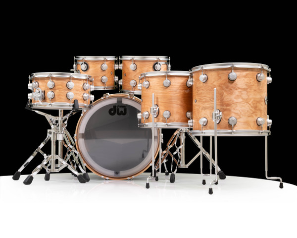 DW Collector's 6pc Pure Birch Kit - Natural Satin Oil w/Satin Chrome HW