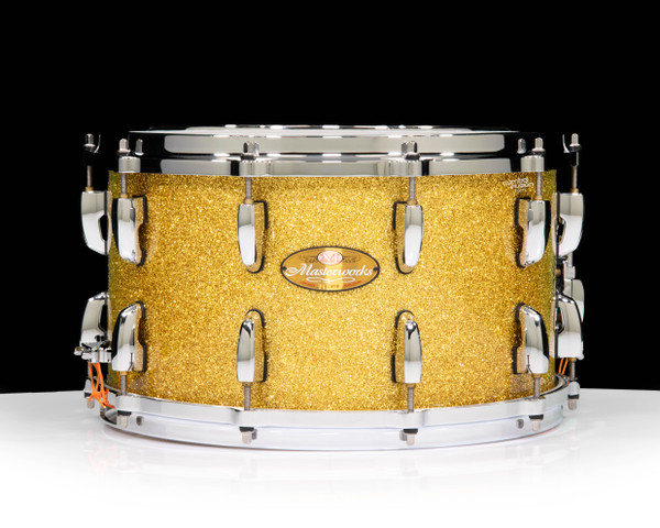 Pearl Masterworks 14x8 Studio Shell Snare Drum - Gold Sparkle Lacquer