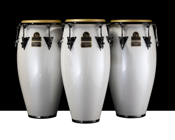 LP Limited Edition Mango Conga Set - Pearl White w/ Black Nickel (LPMANGO-PWBN)