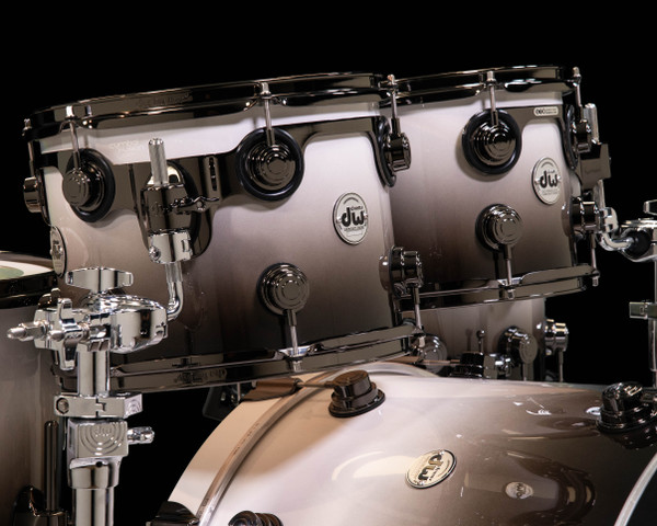 DW Collector's 6pc SSC Maple Kit Solid White to Candy Black Fade pic 2