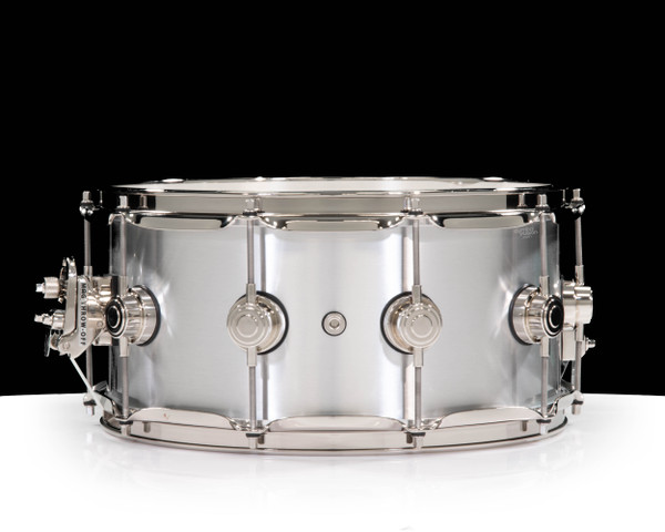 DW Thin Aluminum 6.5x14 Snare Drum with Nickel Hardware (Open Box)