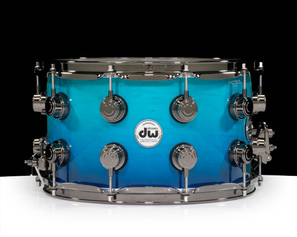 DW Collector's SSC Maple 8x14 Snare - Electric Blue to Pale Regal Blue (DRX50814SSN-1380119)