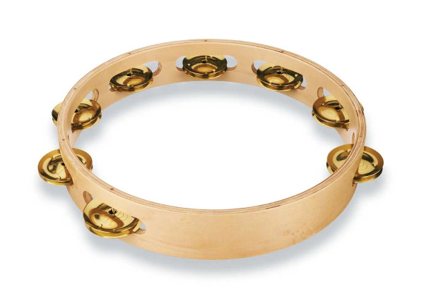 Latin Percussion Pro 10 Single Row Tambourine - Brass Jingles (LP380A-BR)
