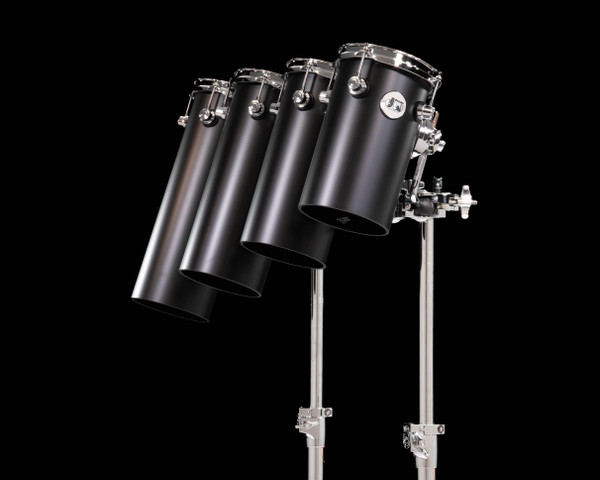 DW Design Series Satin Black Rata Tom Set 10/12/14/16 