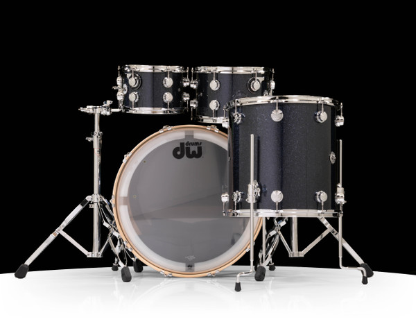 DW Collector's 4pc Maple SSC Kit - Gun Metal Sparkle Glass