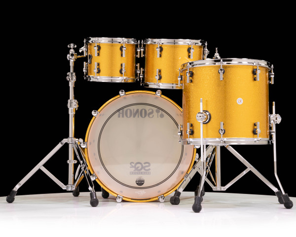 Sonor SQ2 4pc Beech Shell Pack - Exclusive Gold Sparkle Lacquer