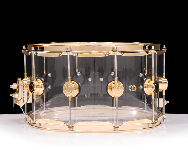 DW Collector's Cymbalfusion 20th Anniversary Acrylic 8x14 Snare - Gold Hardware