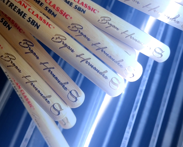 6 Pairs of Custom Laser Etched Sticks