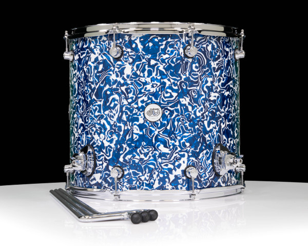 DW Design Series 16x18 Floor Tom Blue Lightning