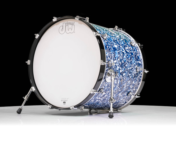 DW Design Series 18X22 Bass Drum - Blue Lightning