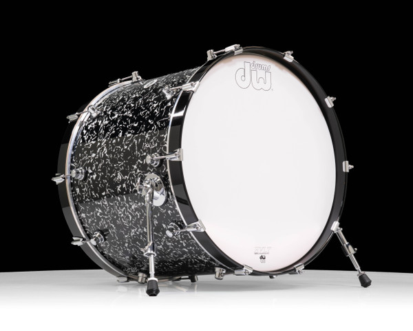 DW Design Series 18X22 Bass Drum - Black Lightning