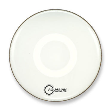 Aquarian Regulator White Gloss Reso BD Head w/ Muffle Ring - 22"