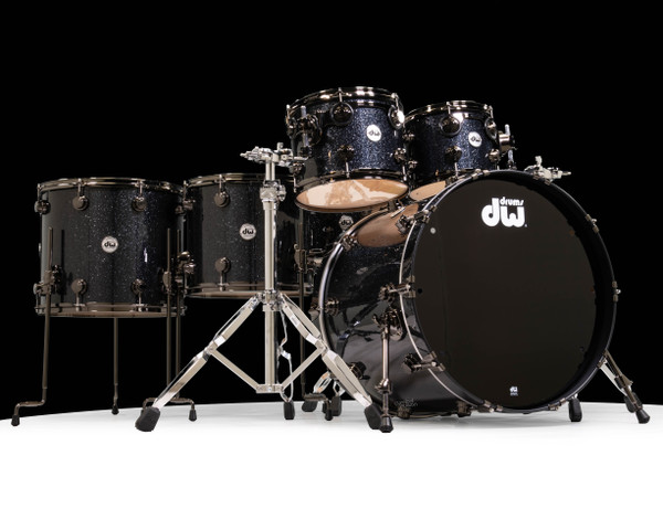 DW Collector's 6pc SSC Maple Kit - Black Ice w/Black Nickel