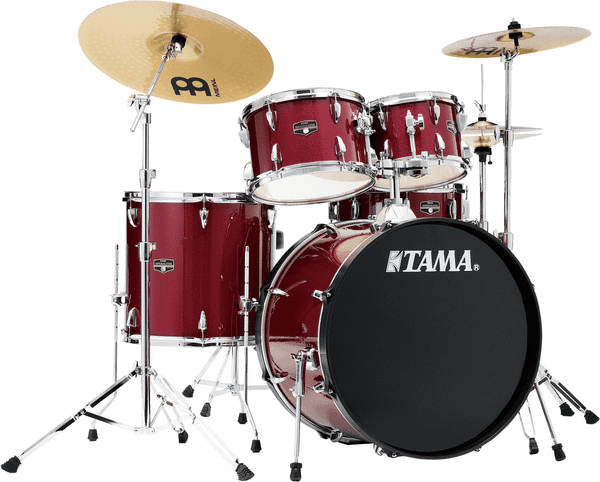 Tama ImperialStar 5pc Complete Drum Set W/ Meinl Cymbals, Hardware, Throne - Candy Apple Mist