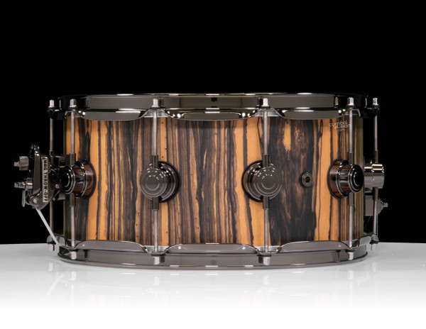 DW Collector's Series 6.5x14 333 Maple Snare - Exotic Royal Ebony - Black Nickel Hardware