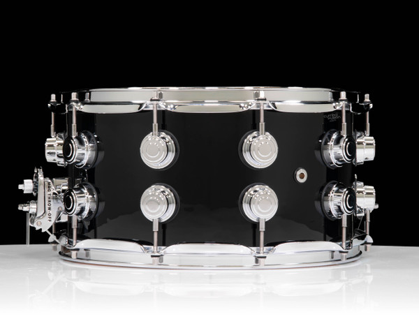 DW Collector's 7x14 SSC Maple Snare - Gloss Black w/Chrome HW