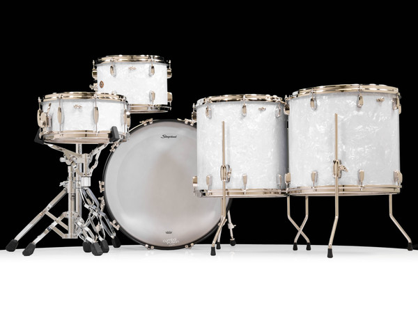 Slingerland Radio King 5pc Shell Pack - White Marine Pearl 24" BD