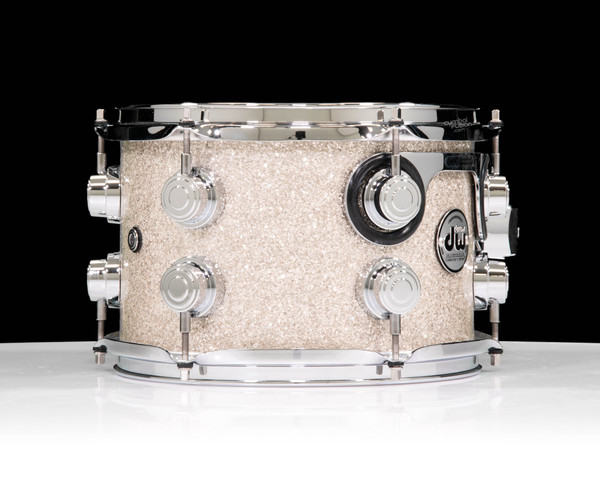 DW Collectors Maple/Mahogany Shell 7x10 Broken Glass w/ Chrome HW back view