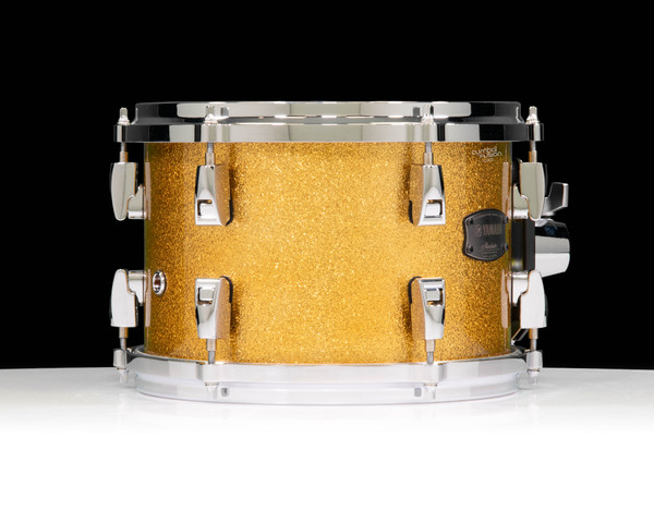 Yamaha Absolute Hybrid Maple 10x7 Tom - Gold Champagne Sparkle back view