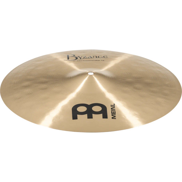Byzance Traditional 15" Extra Hammered Hihat - angled top view