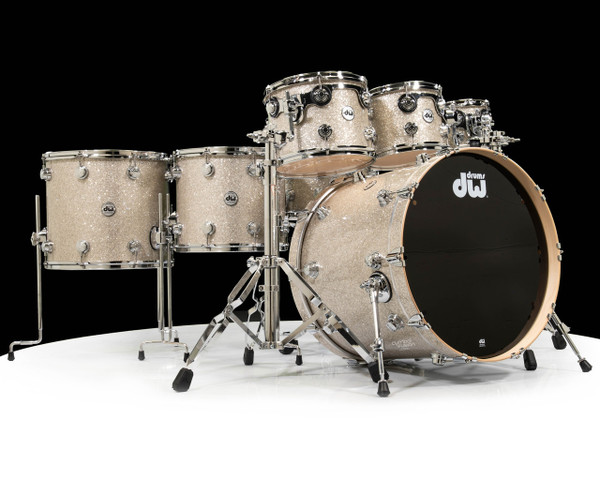 DW Collector's 7pc Maple SSC Shells Broken Glass w/ Chrome