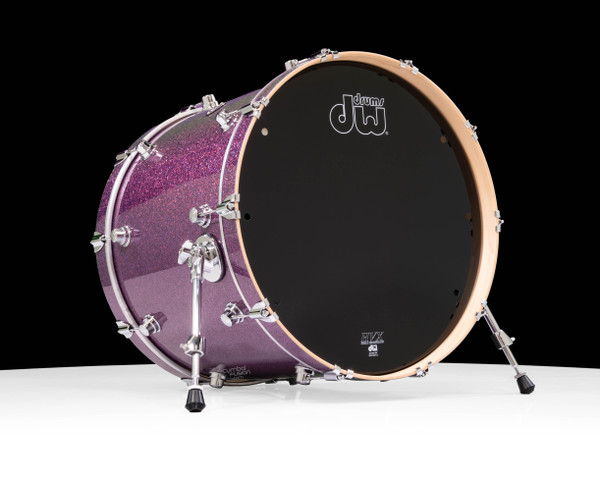 DW Performance Series 18X22 Bass Drum - Purple Drift front view