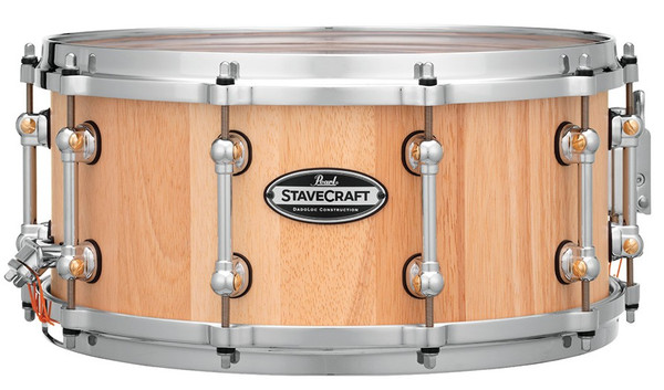 Pearl Stavecraft 14x6.5 Thai Oak Snare Drum facing forward