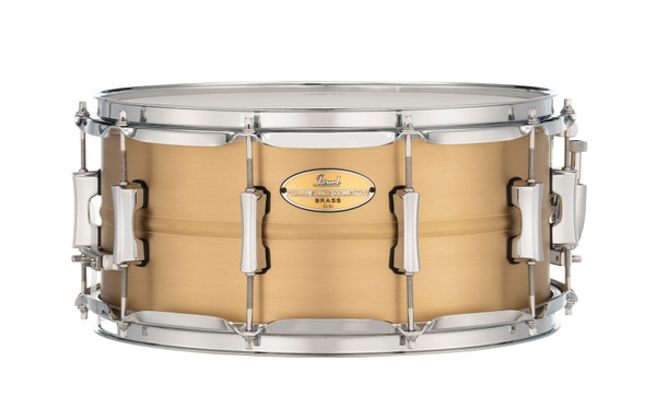 Pearl Primal Collective 14x6.5 Brass Snare facing forwards